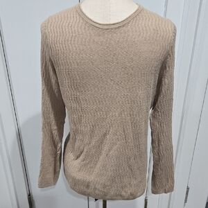 Sisley Sand Textured Knit Pullover